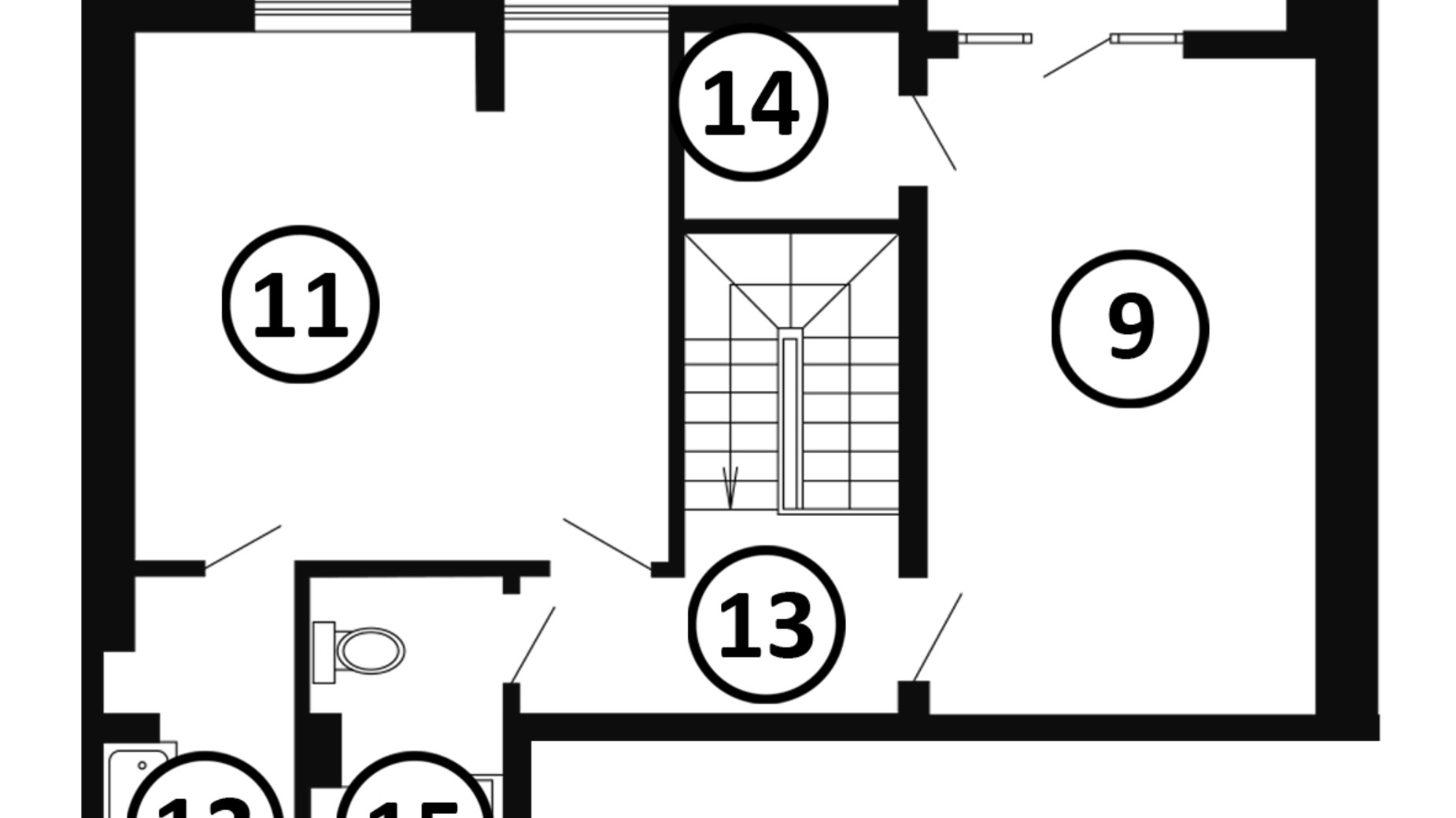 Планування багато­рівневої квартири в ЖК Національний 126 м², фото 217989