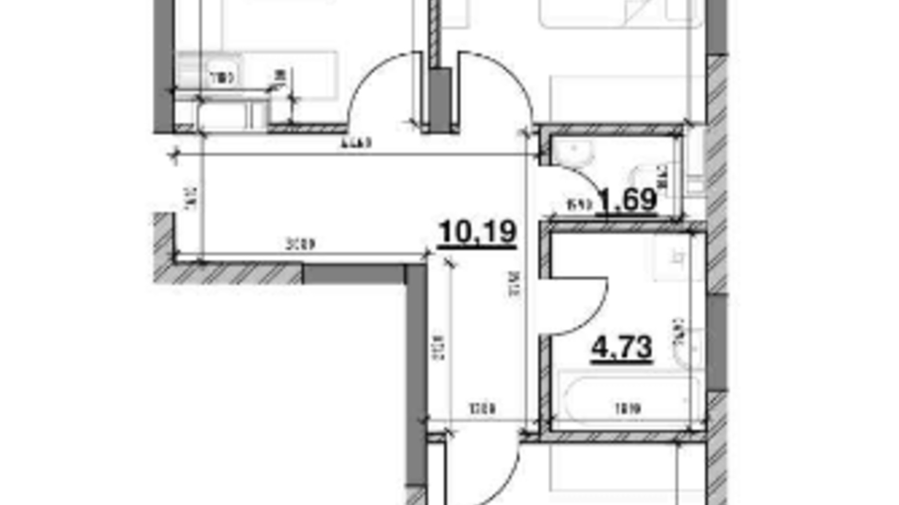 Планування 2-кімнатної квартири в ЖК Ok'Land 76.68 м², фото 220918