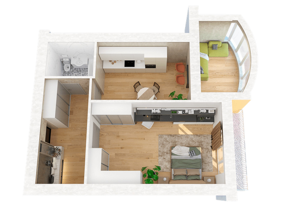 Планування 1-кімнатної квартири в ЖК Рів'єра 67.89 м², фото 221596 Планування 1-кімнатної квартири в ЖК Рів'єра 67.89 м², фото 221596
