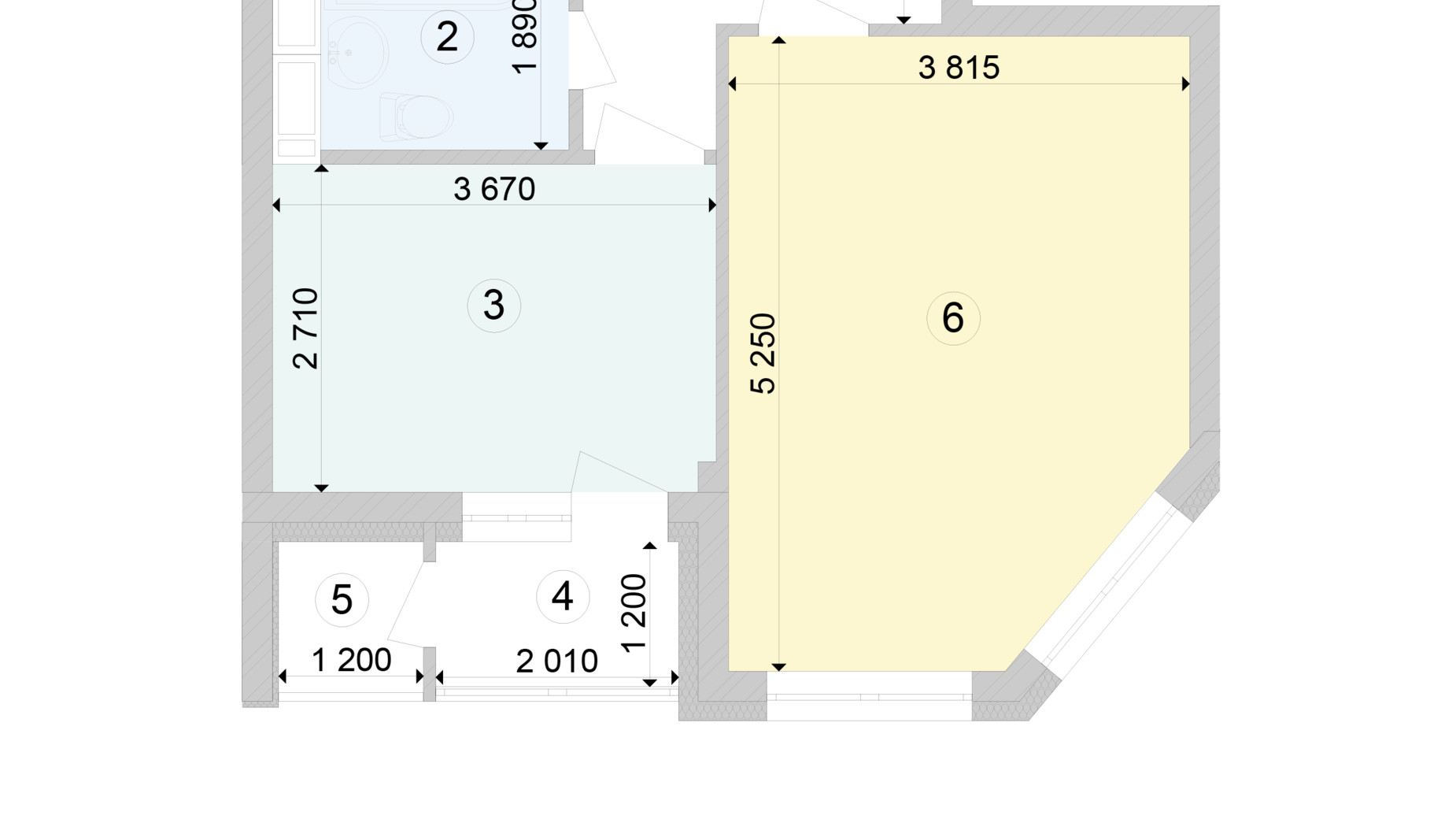 Планування 1-кімнатної квартири в ЖК Голосіївська Долина 39.97 м², фото 222872