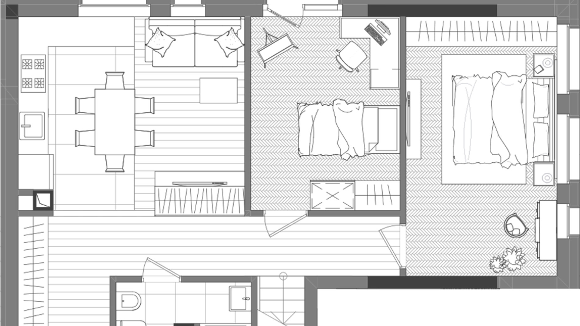 Планировка много­уровневой квартиры в ЖК Creator City 135.42 м², фото 223479