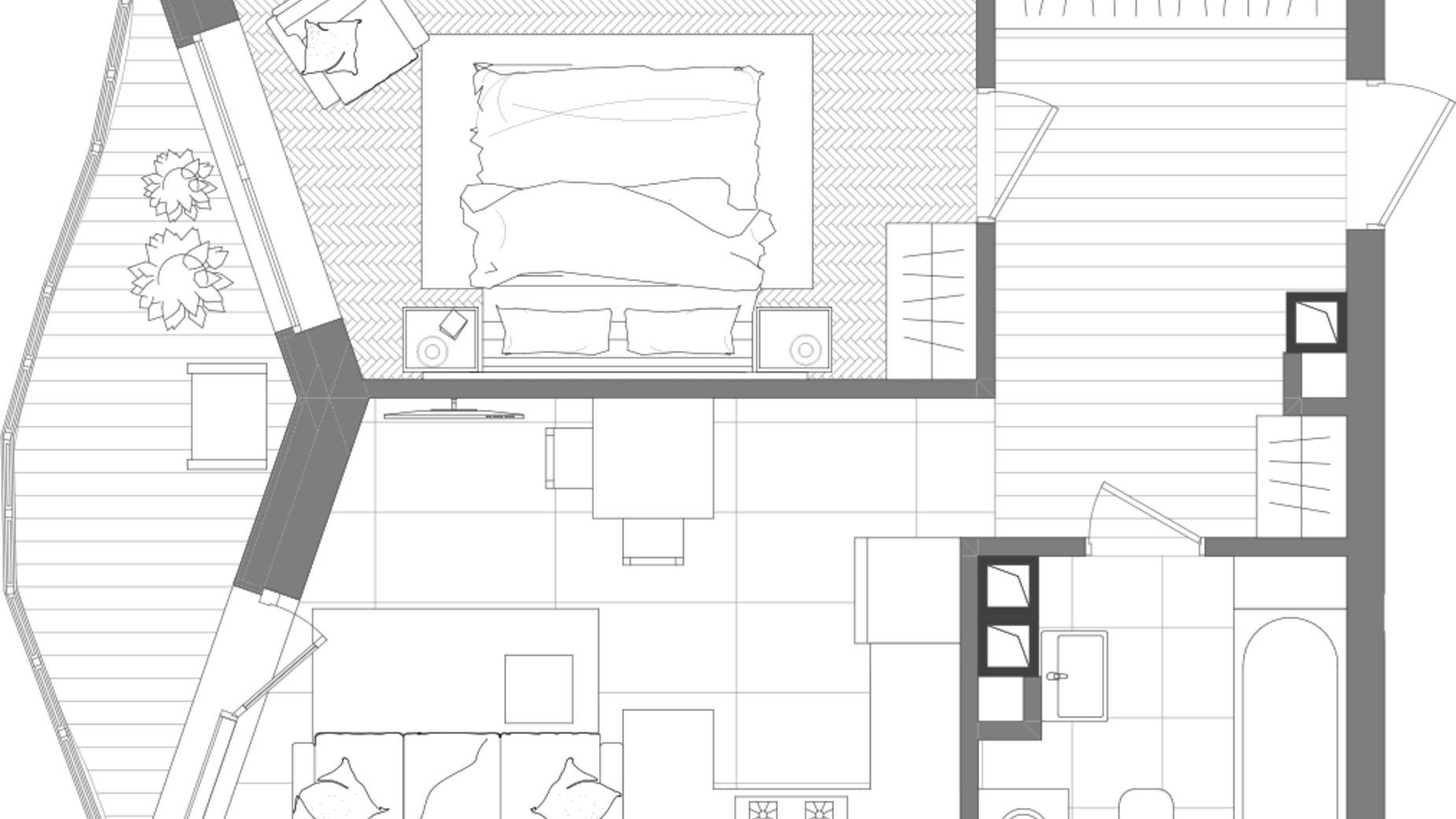 Планування 1-кімнатної квартири в ЖК Creator City 43.58 м², фото 223500