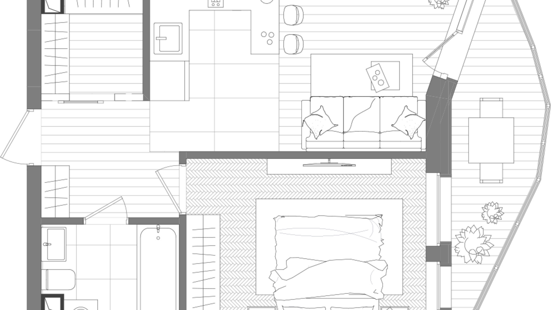 Планировка 1-комнатной квартиры в ЖК Creator City 43.51 м², фото 223503