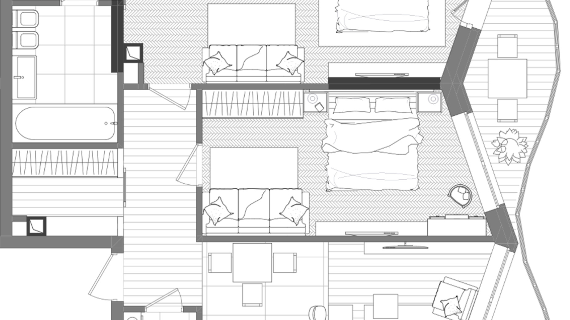 Планування 2-кімнатної квартири в ЖК Creator City 78.49 м², фото 223588