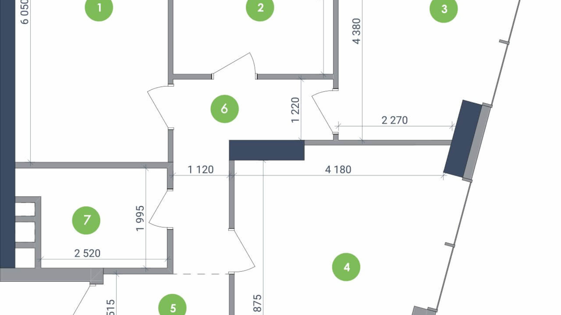 Планировка 3-комнатной квартиры в ЖК Метрополис 91.24 м², фото 223689