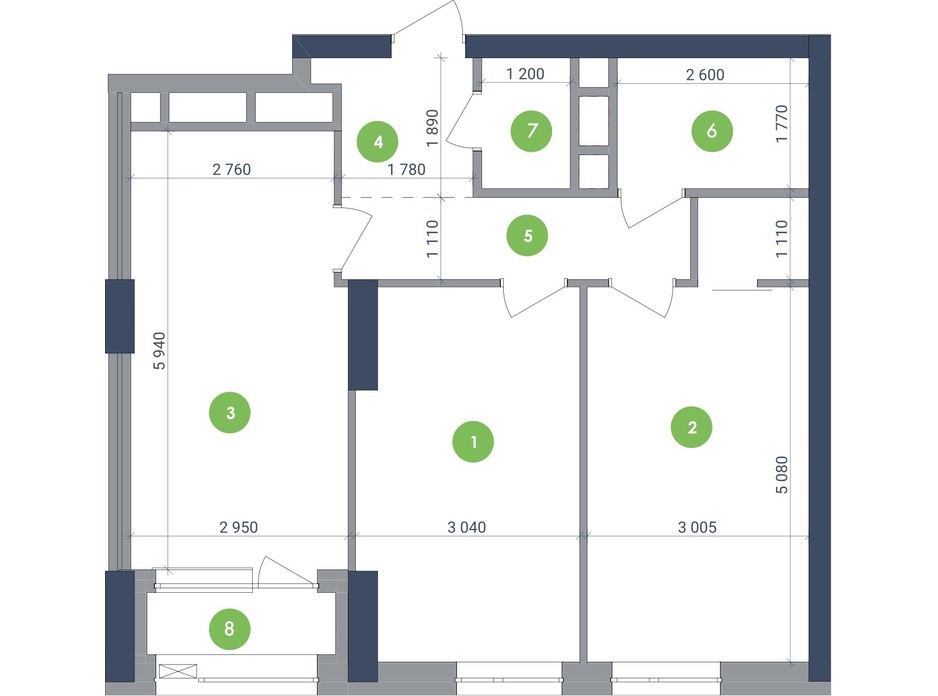 Планування 2-кімнатної квартири в ЖК «Метрополіс» 67.98 м², фото 223704 Планування 2-кімнатної квартири в ЖК «Метрополіс» 67.98 м², фото 223704