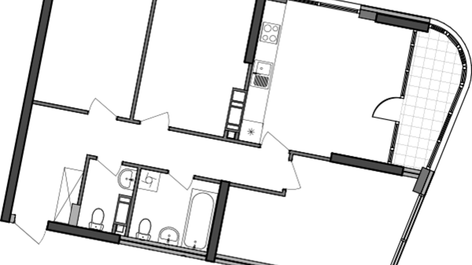 Планировка 3-комнатной квартиры в ЖК Great 89.2 м², фото 224924