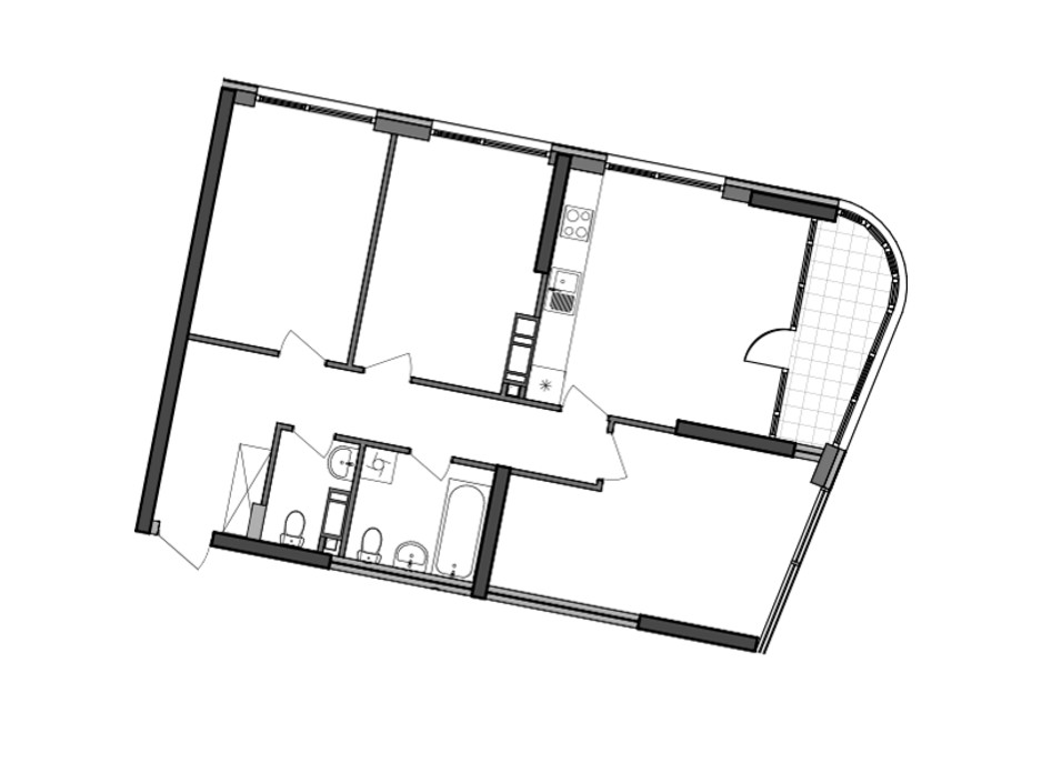 Планування 3-кімнатної квартири в ЖК Great (Грейт) 89.2 м², фото 224924 Планування 3-кімнатної квартири в ЖК Great (Грейт) 89.2 м², фото 224924