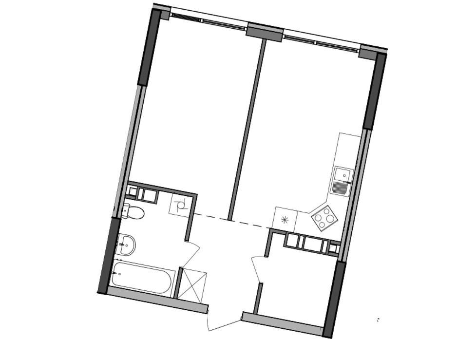 Планировка 1-комнатной квартиры в ЖК Great 47.87 м², фото 224926 Планировка 1-комнатной квартиры в ЖК Great 47.87 м², фото 224926