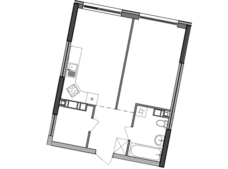 Планування 1-кімнатної квартири в ЖК Great (Грейт) 47.59 м², фото 224927 Планування 1-кімнатної квартири в ЖК Great (Грейт) 47.59 м², фото 224927