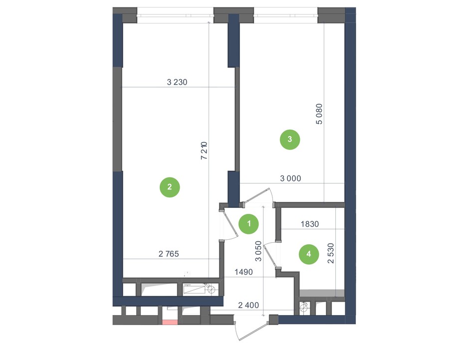 Планування 1-кімнатної квартири в ЖК «Метрополіс» 47.45 м², фото 224953 Планування 1-кімнатної квартири в ЖК «Метрополіс» 47.45 м², фото 224953