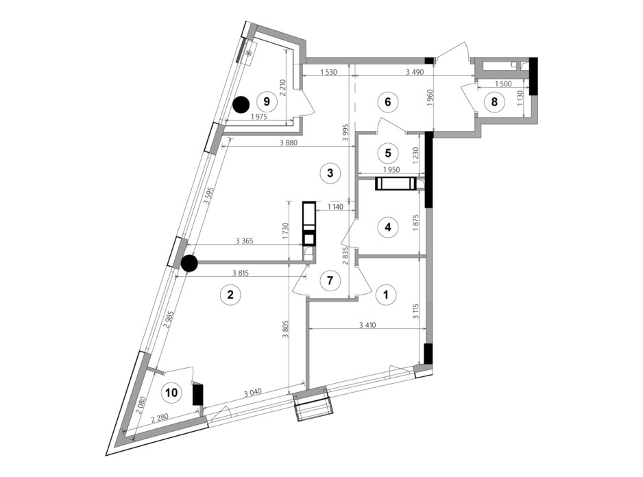 Планировка 2-комнатной квартиры в ЖК Lucky Land 66.95 м², фото 224958 Планировка 2-комнатной квартиры в ЖК Lucky Land 66.95 м², фото 224958