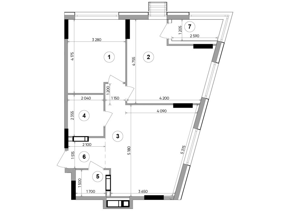 Планування 2-кімнатної квартири в ЖК Lucky Land 69.24 м², фото 224959 Планування 2-кімнатної квартири в ЖК Lucky Land 69.24 м², фото 224959