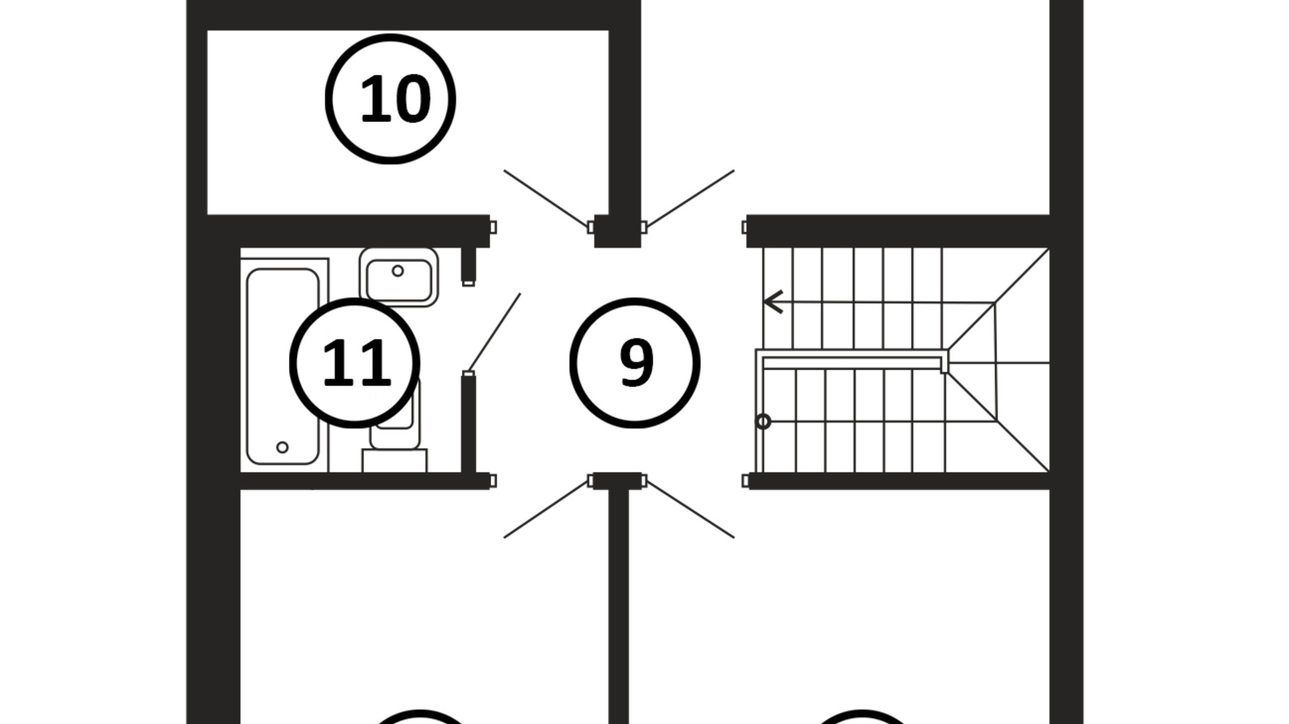 Планировка много­уровневой квартиры в ЖК Национальный 143 м², фото 225035