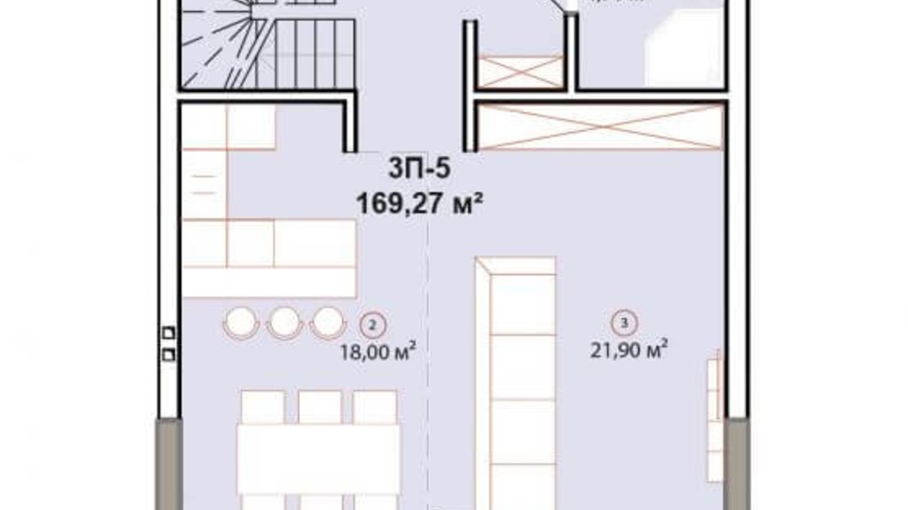 Планування багато­рівневої квартири в ЖК Edelweiss House 169.27 м², фото 225138