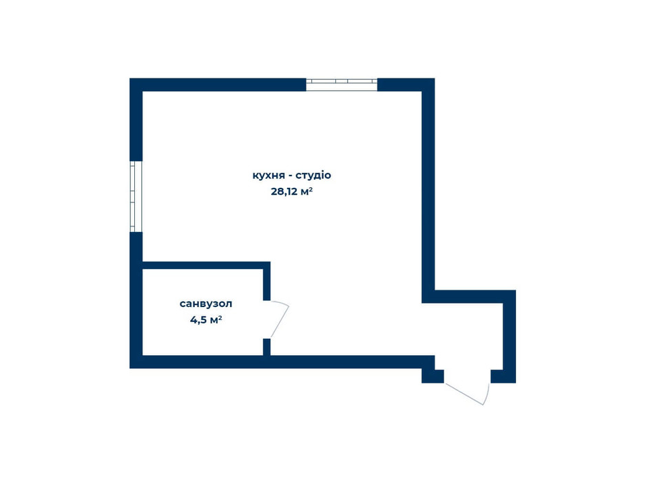 Планировка квартиры студии в КД Liverpool House 32.02 м², фото 226105 Планировка квартиры студии в КД Liverpool House 32.02 м², фото 226105