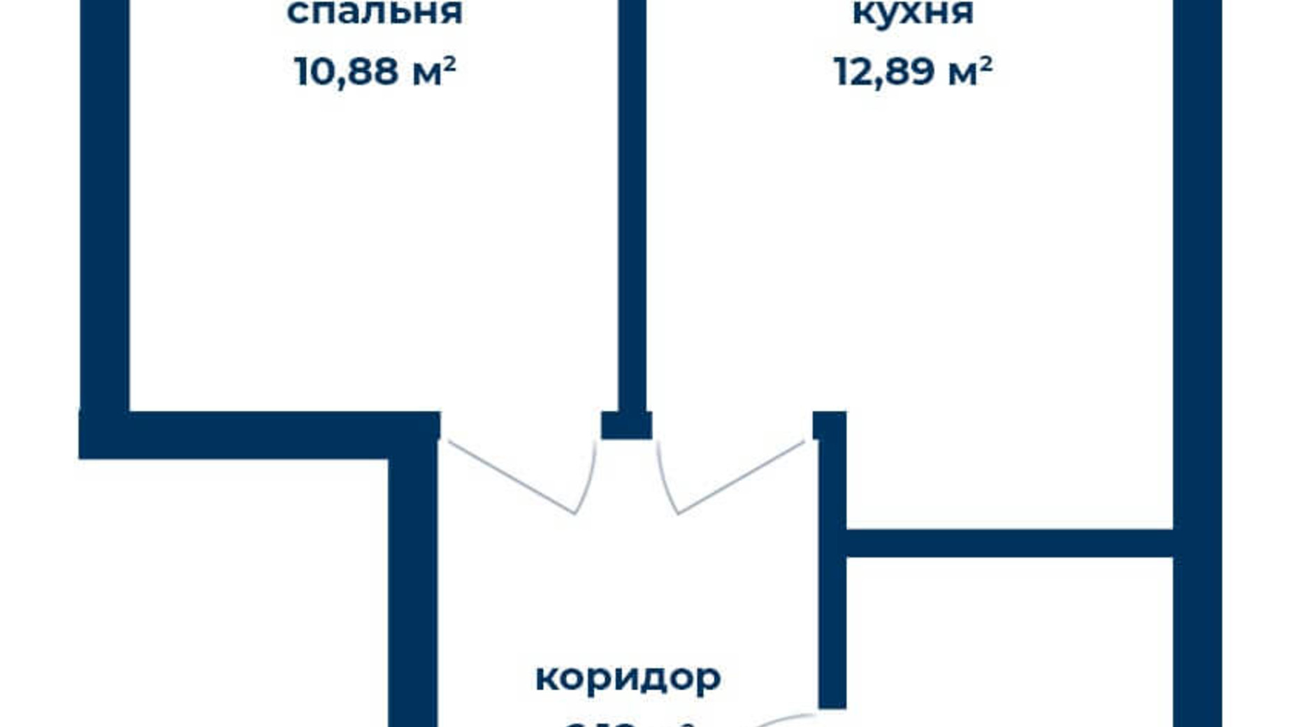 Планування 1-кімнатної квартири в КБ Liverpool House 34.09 м², фото 226109