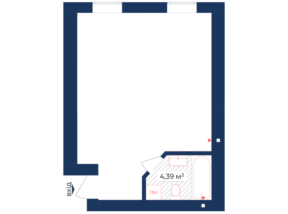 Планировка помещения в КД Liverpool House 37.97 м², фото 226446 Планировка помещения в КД Liverpool House 37.97 м², фото 226446