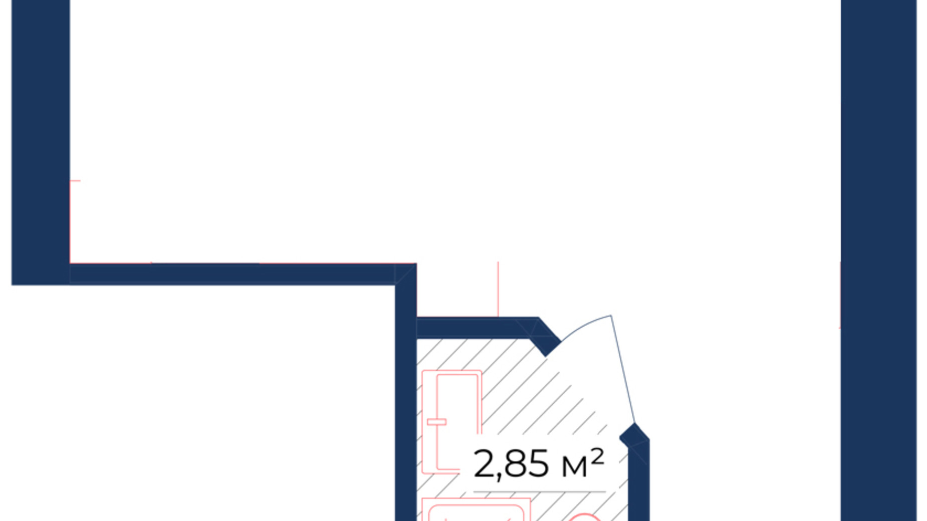 Планировка помещения в КД Liverpool House 27.58 м², фото 226448