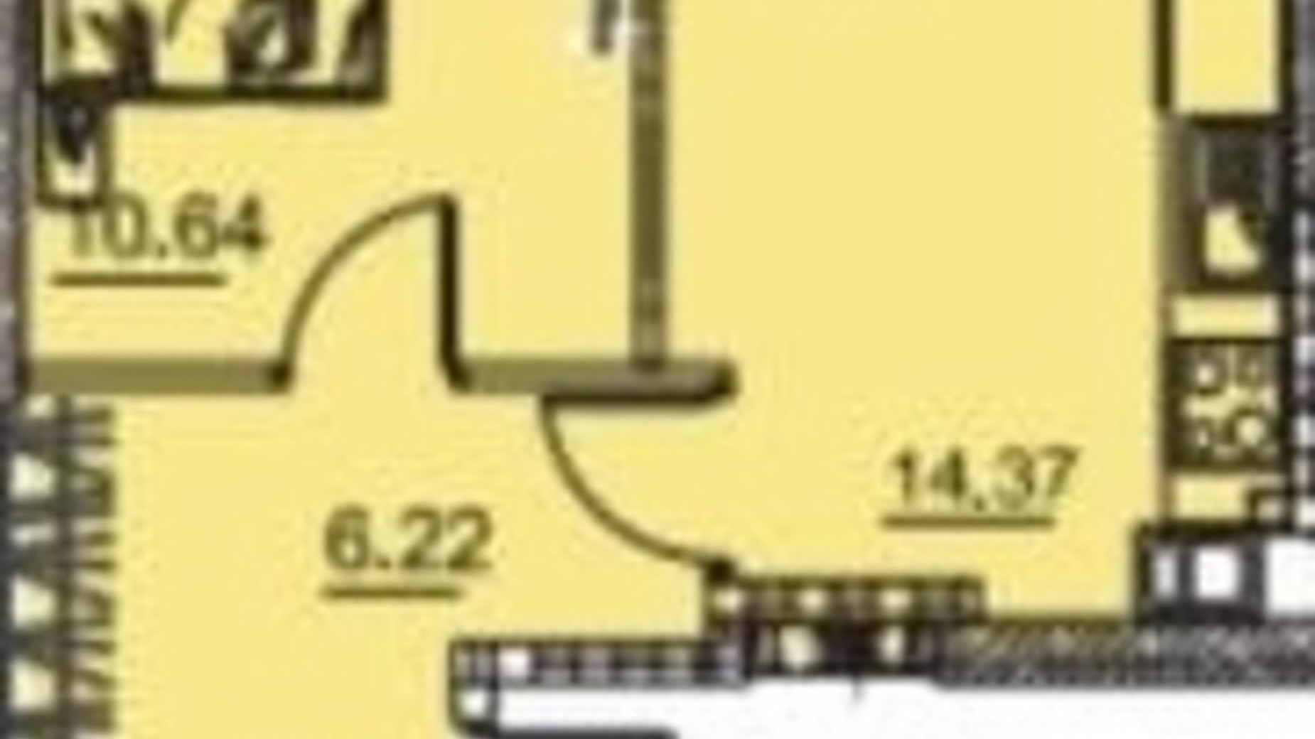 Планування 1-кімнатної квартири в ЖК Manhattan 36.27 м², фото 226468