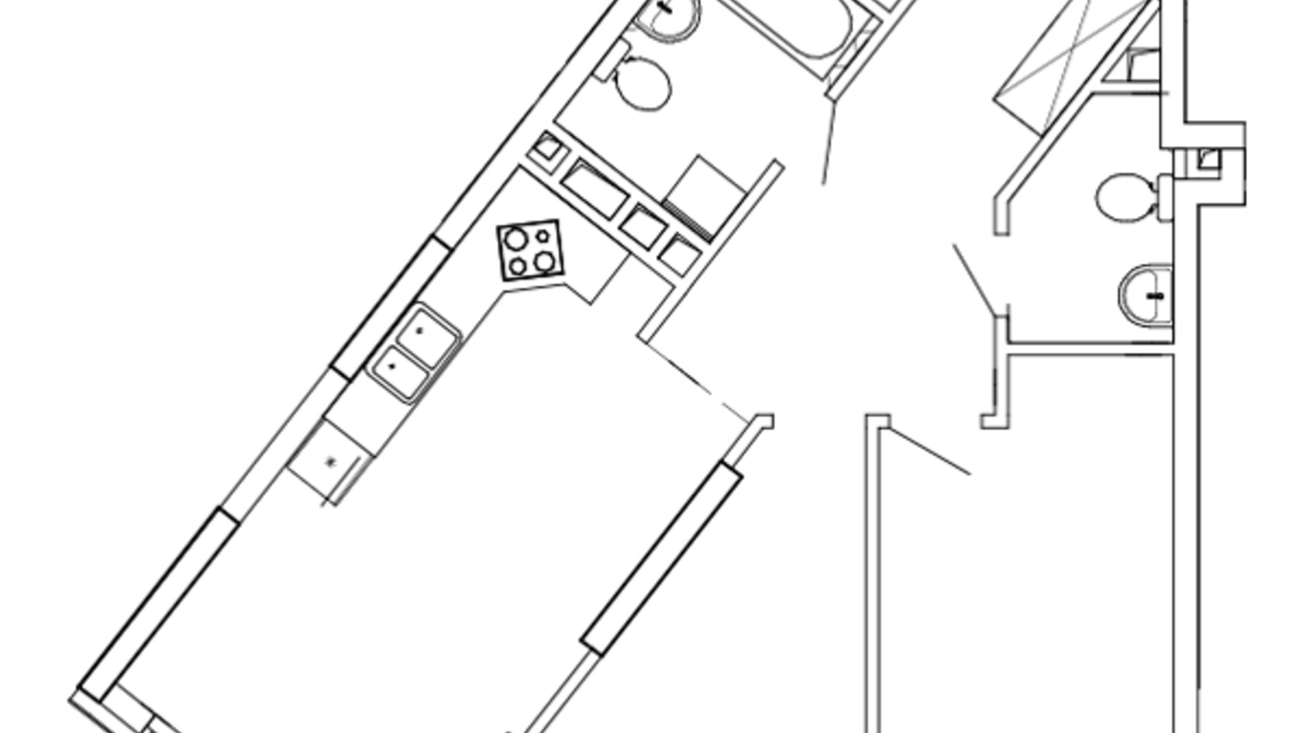 Планировка 2-комнатной квартиры в ЖК Great 74.26 м², фото 226743