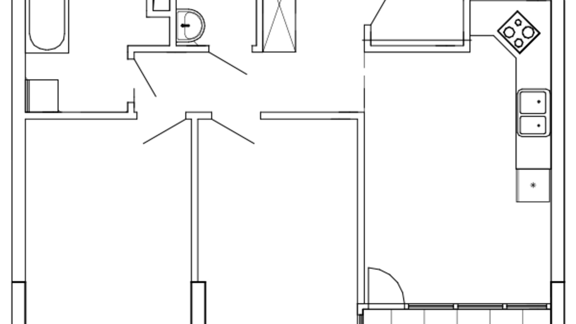 Планування 2-кімнатної квартири в ЖК Great 70.92 м², фото 226763