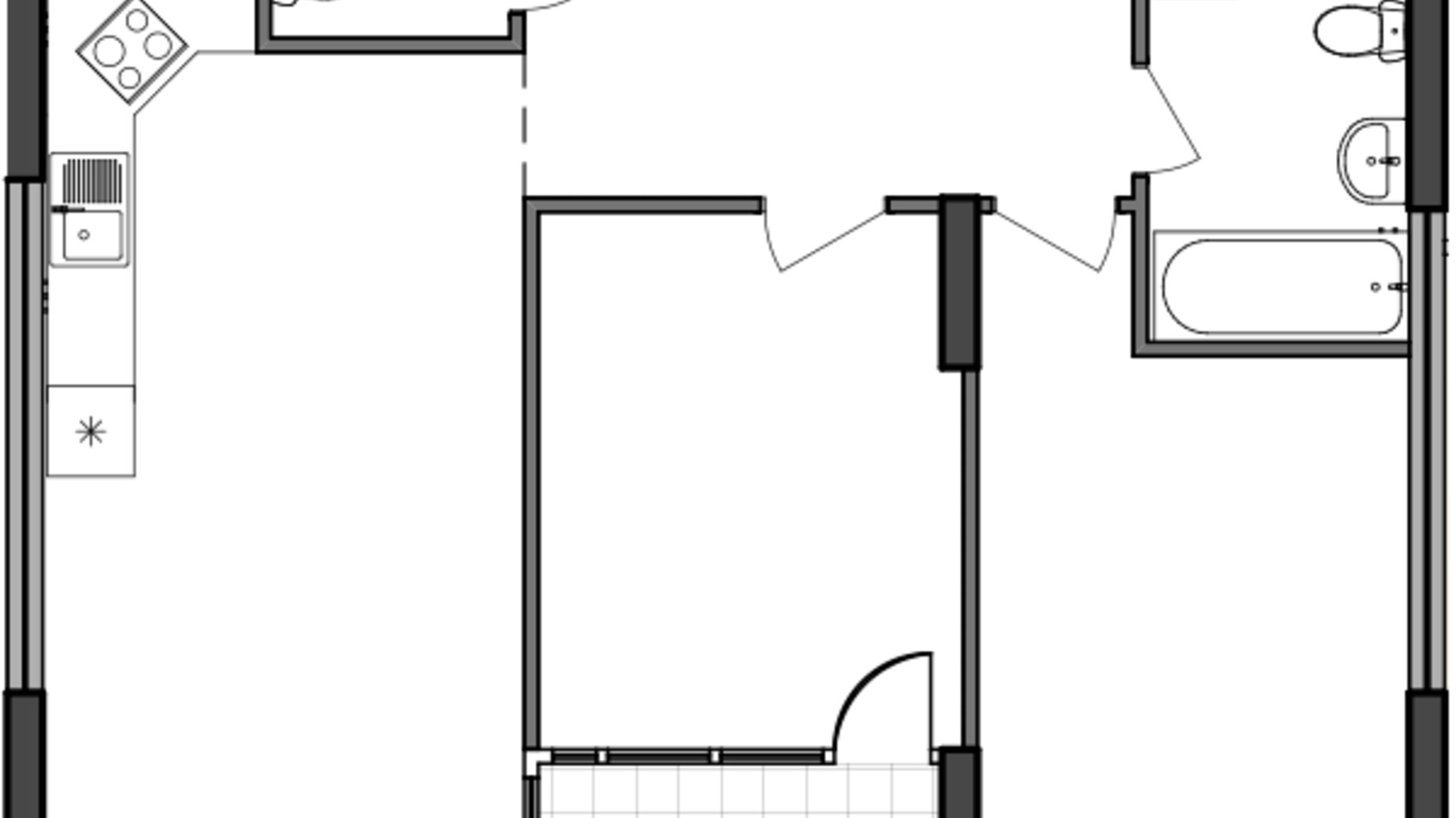 Планування 2-кімнатної квартири в ЖК Great 70.48 м², фото 226780