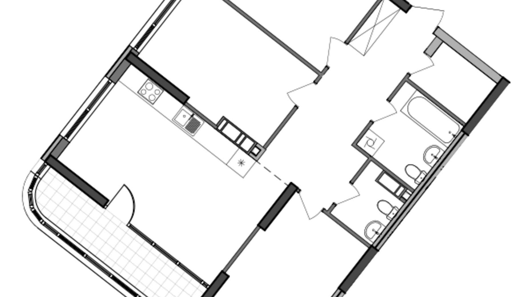 Планування 3-кімнатної квартири в ЖК Great 96.82 м², фото 226796