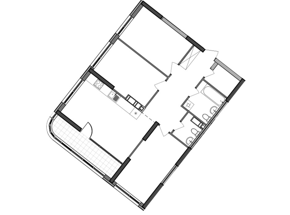 Планировка 3-комнатной квартиры в ЖК Great 96.82 м², фото 226796 Планировка 3-комнатной квартиры в ЖК Great 96.82 м², фото 226796
