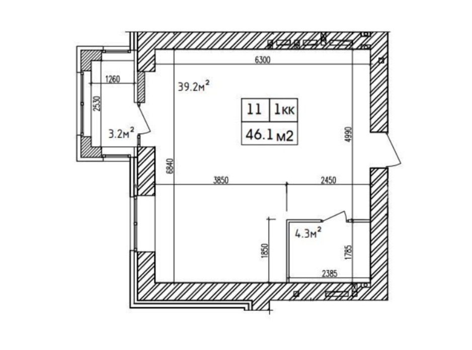 Планировка 1-комнатной квартиры в ЖК Аржанова 49.4 м², фото 226882 Планировка 1-комнатной квартиры в ЖК Аржанова 49.4 м², фото 226882