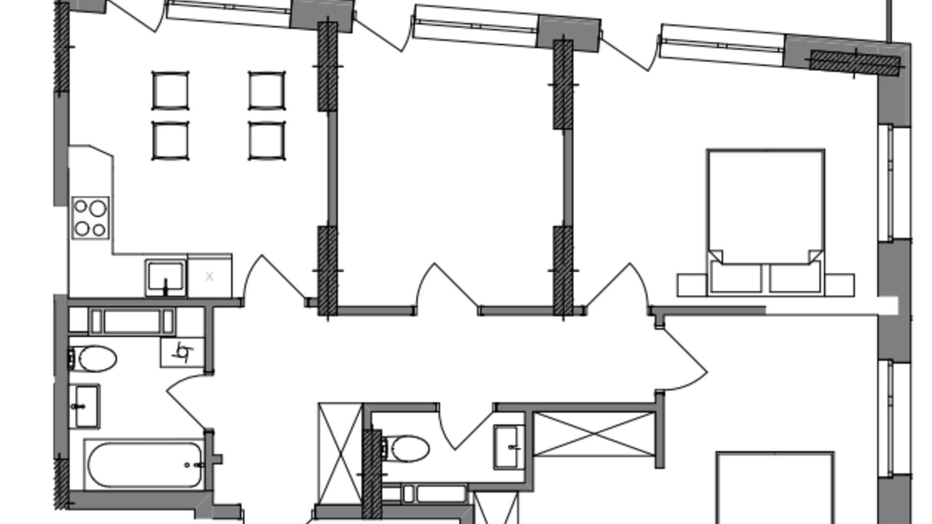 Планировка 3-комнатной квартиры в ЖК Svitlo Park 74.8 м², фото 226942