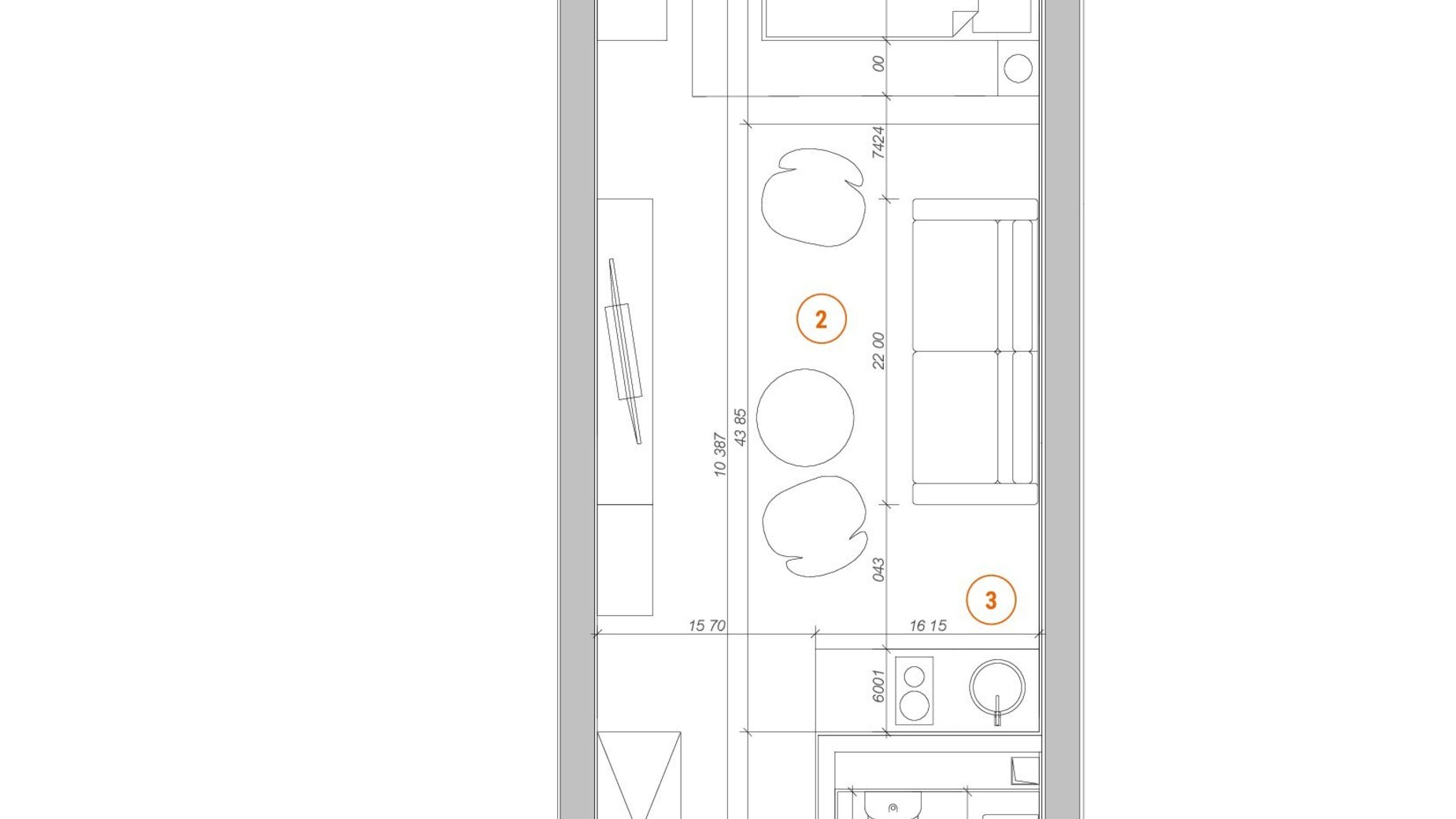 Планування приміщення в Апарт-комплекс Standard One Terminal 32 м², фото 228140