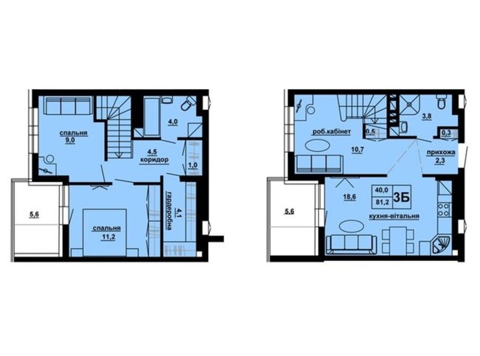 Планировка 3-комнатной квартиры в ЖК Доминиканский 81.2 м², фото 228576 Планировка 3-комнатной квартиры в ЖК Доминиканский 81.2 м², фото 228576