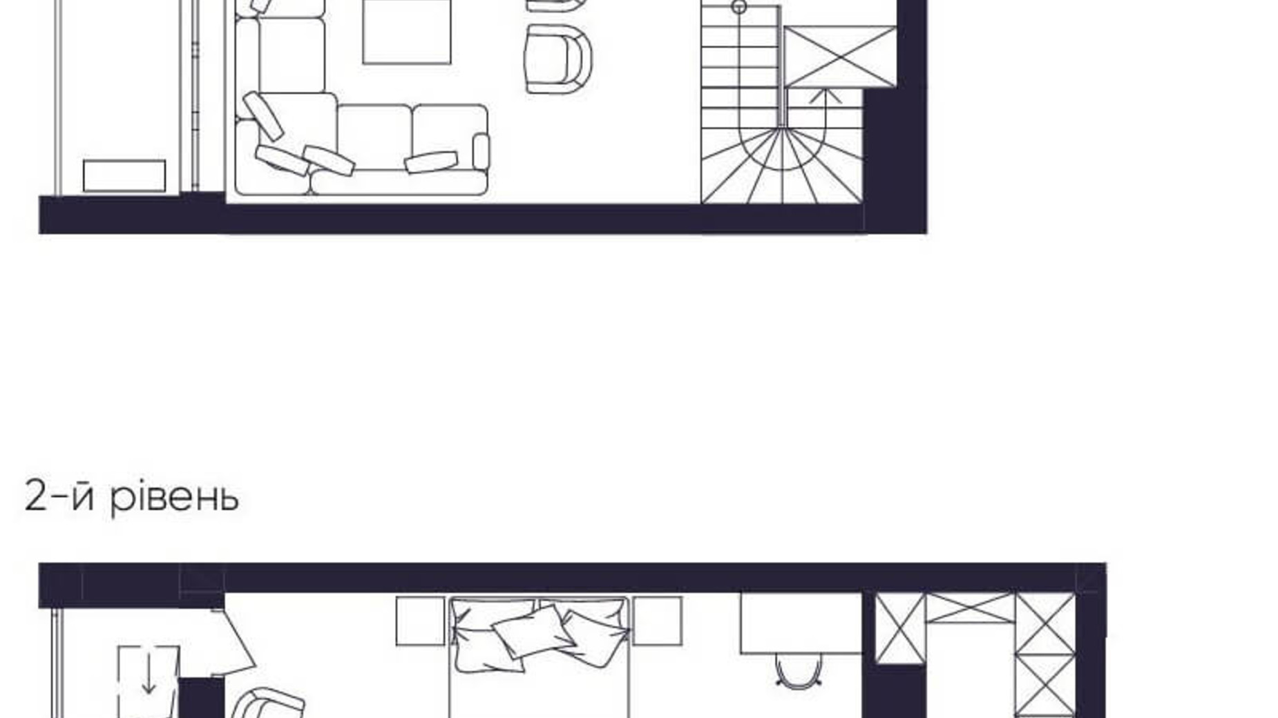 Планування багато­рівневої квартири в ЖК Avalon Up 89.59 м², фото 229064