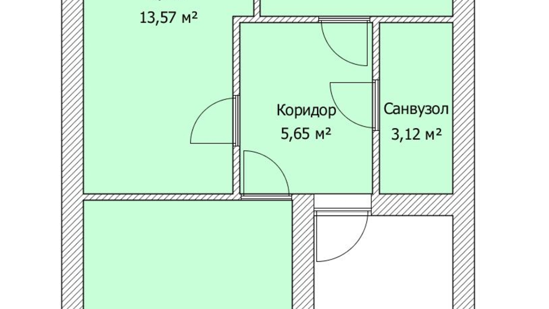 Планування 2-кімнатної квартири в ЖК the Best Village 53 м², фото 230263