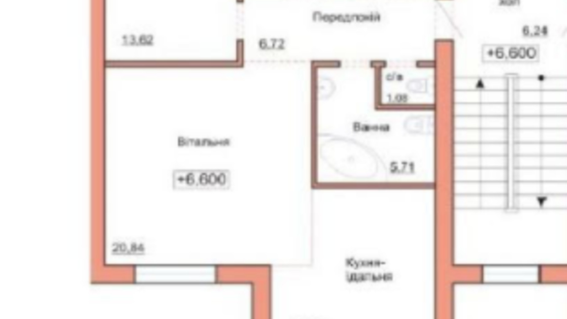 Планировка 3-комнатной квартиры в ЖК Три шоколада 77.85 м², фото 230266