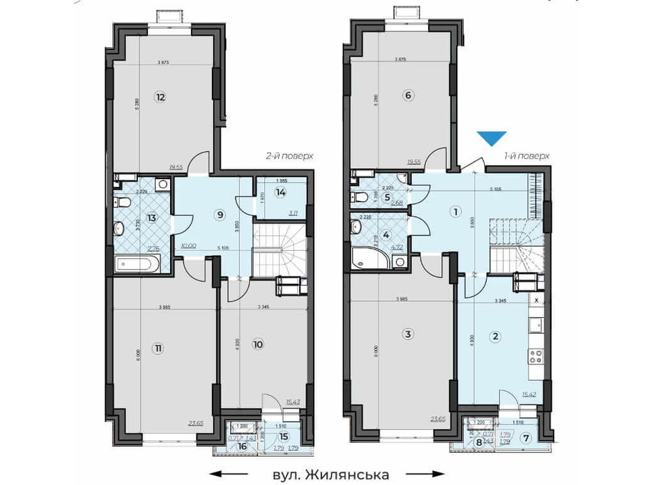 Планировка многоуровневой квартиры в ЖК Crystal Residence 166.25 м², фото 230372 Планировка многоуровневой квартиры в ЖК Crystal Residence 166.25 м², фото 230372