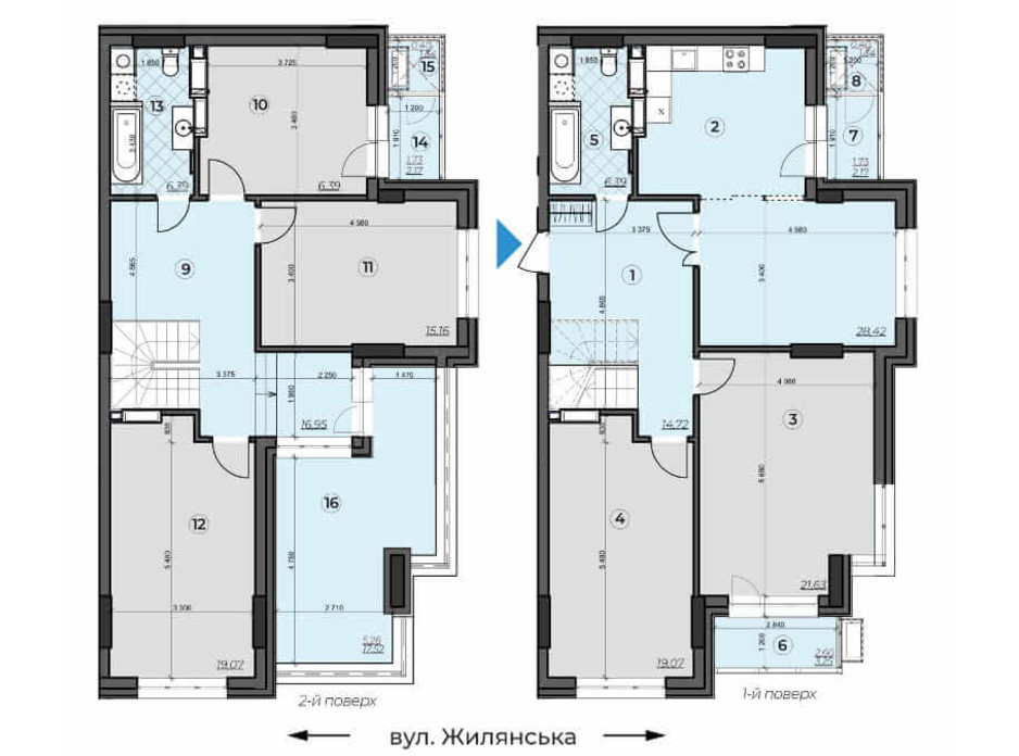 Планировка многоуровневой квартиры в ЖК Crystal Residence (Кристал Резиденс) 170.85 м², фото 230373 Планировка многоуровневой квартиры в ЖК Crystal Residence (Кристал Резиденс) 170.85 м², фото 230373