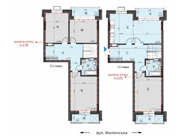 ЖК Crystal Residence: планування 4-кімнатної квартири 153.3 м²