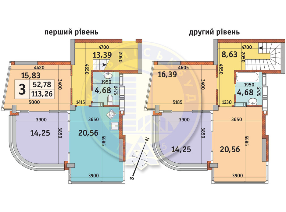 Планировка 3-комнатной квартиры в ЖК Урловский-2 113.26 м², фото 231535 Планировка 3-комнатной квартиры в ЖК Урловский-2 113.26 м², фото 231535