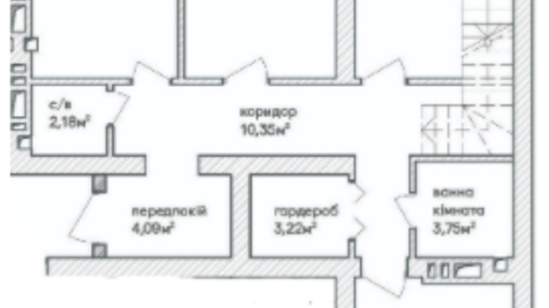 Планировка много­уровневой квартиры в ЖК Синергия Сити (Kvartal Group) 137.1 м², фото 231732
