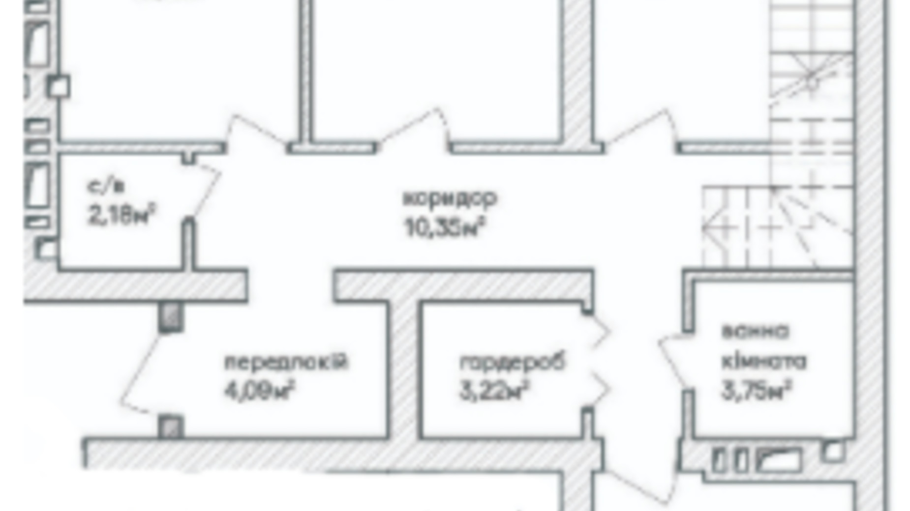 Планировка много­уровневой квартиры в ЖК Синергия Сити (Kvartal Group) 134.2 м², фото 231734