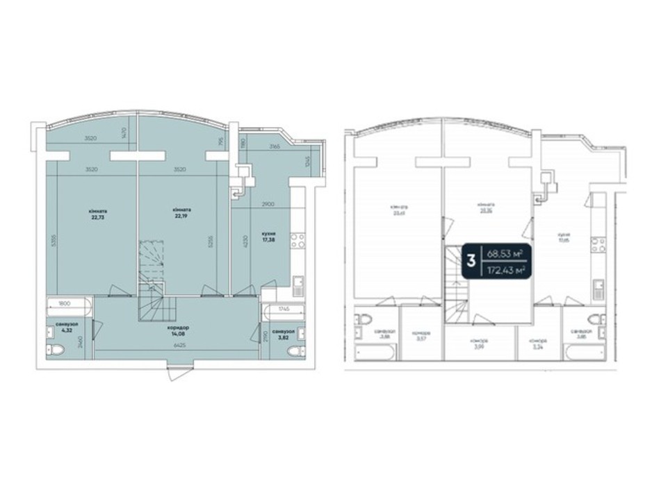 Планування багаторівневої квартири в ЖК Ковалівський 172 м², фото 232443 Планування багаторівневої квартири в ЖК Ковалівський 172 м², фото 232443