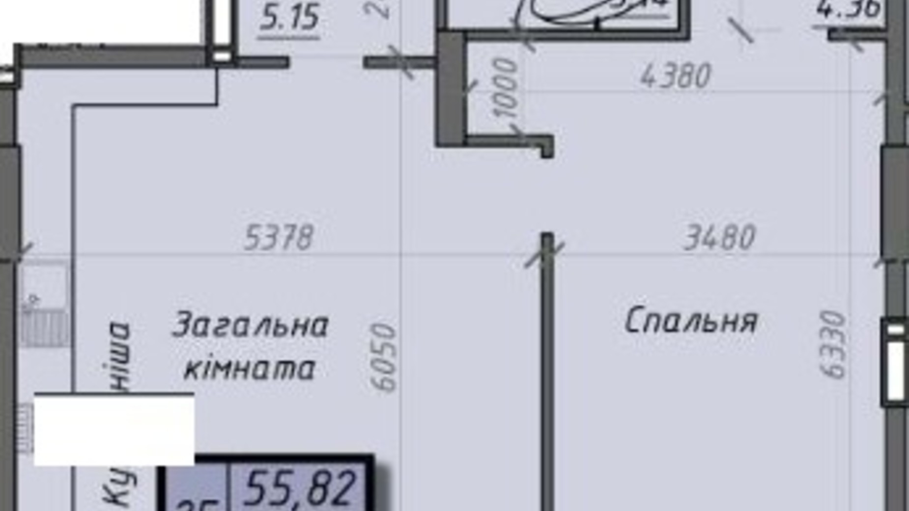 Планировка 2-комнатной квартиры в ЖК Iceberg 2 70.47 м², фото 232894