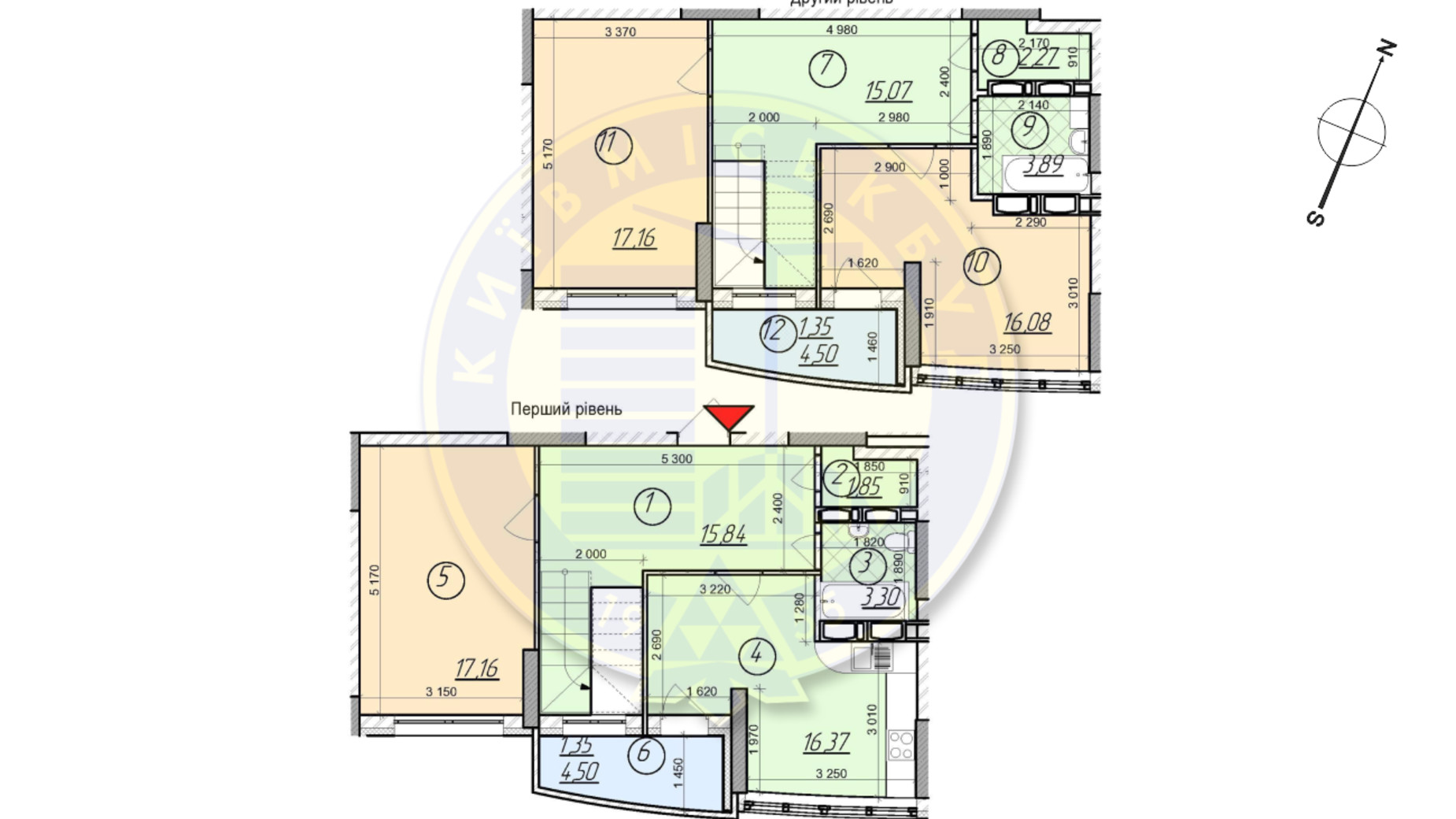 Планування 3-кімнатної квартири в ЖК Freedom 111.69 м², фото 233507