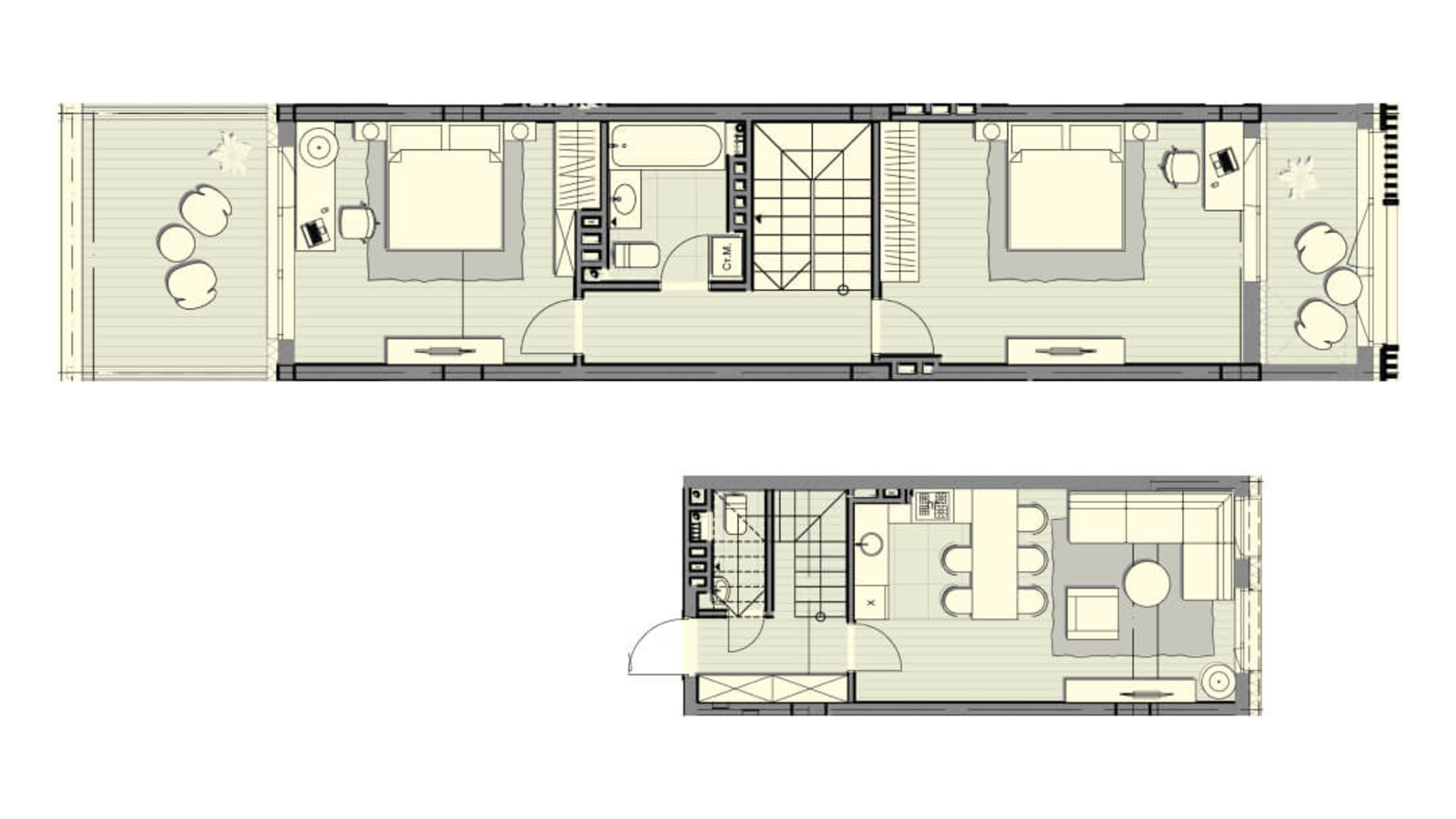 Планування багато­рівневої квартири в ЖК Luxberry lakes & forest 90 м², фото 234536