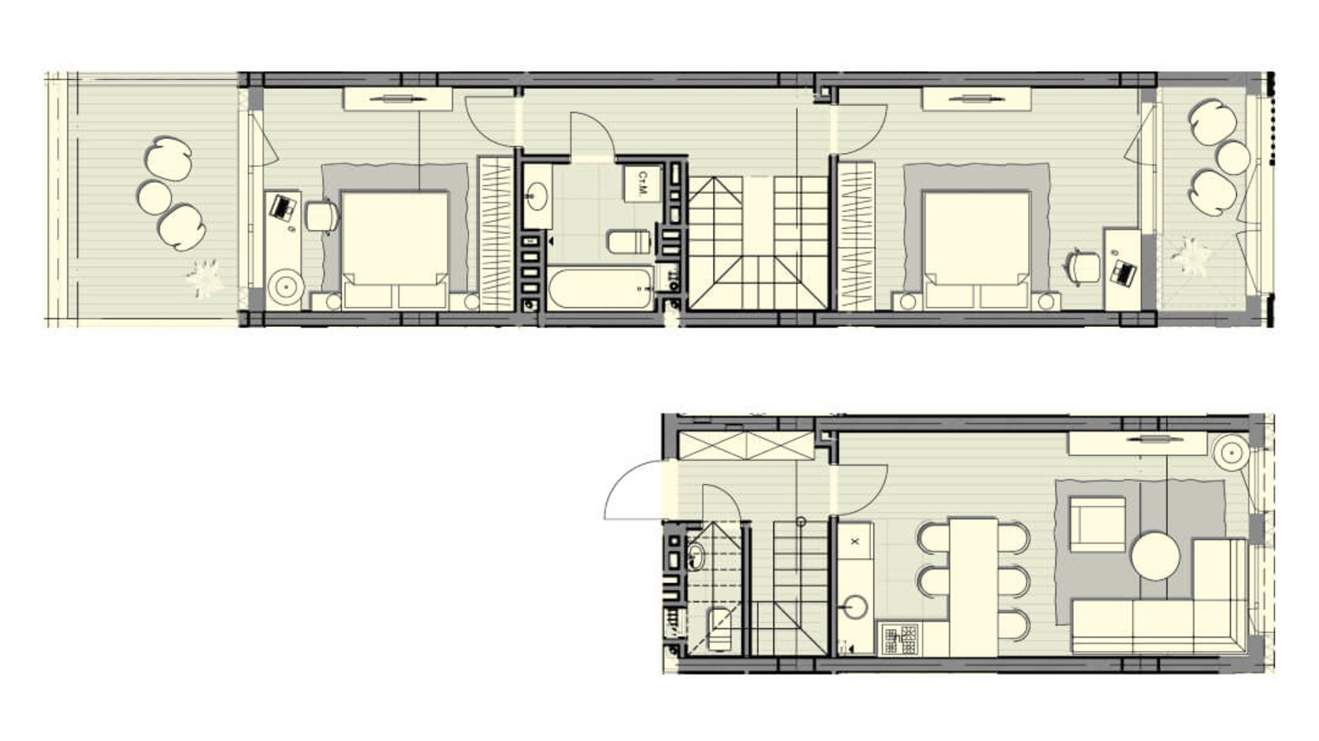 Планировка много­уровневой квартиры в ЖК Luxberry lakes & forest 89.7 м², фото 234538