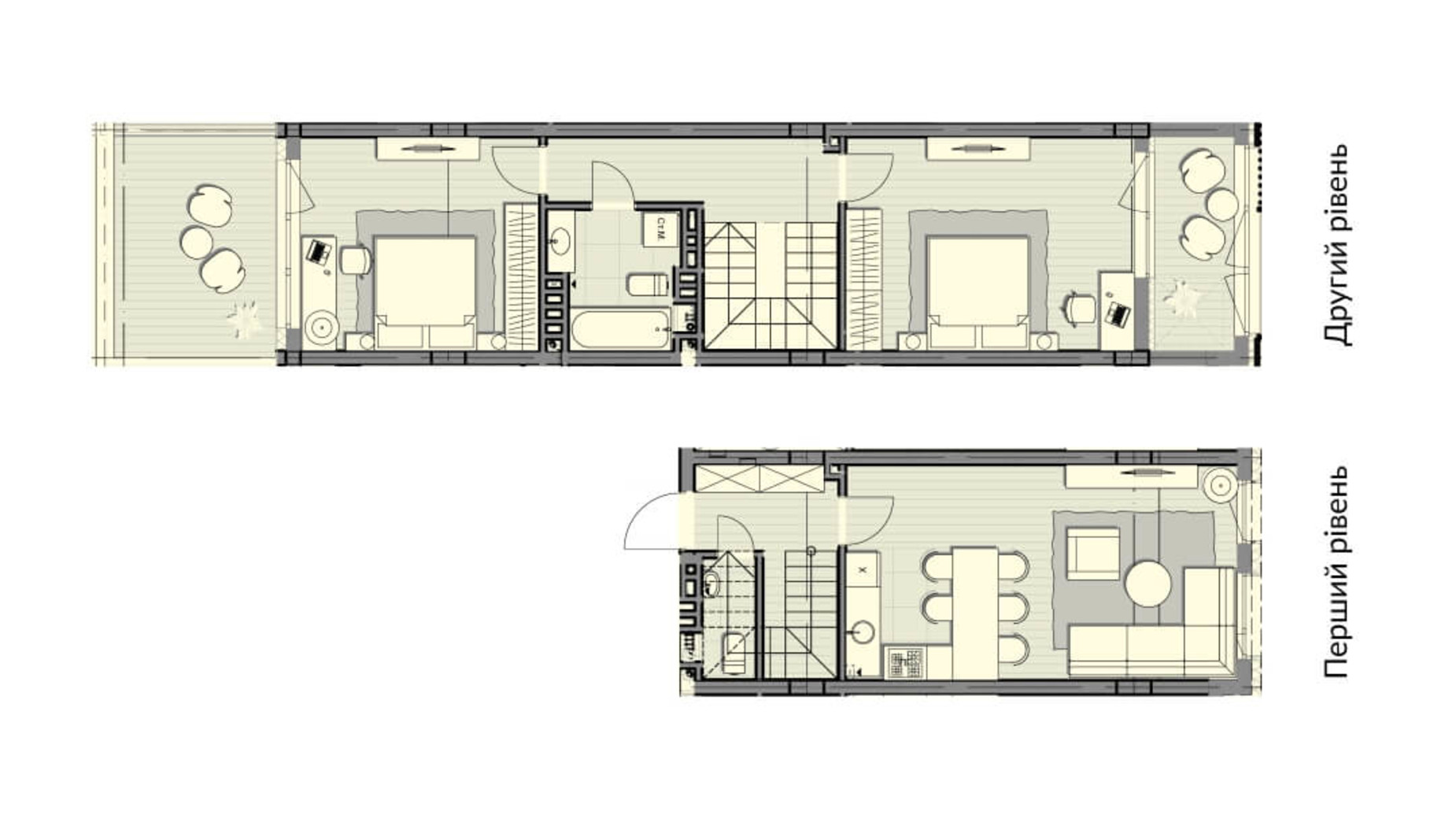 Планування багато­рівневої квартири в ЖК Luxberry lakes & forest 89.3 м², фото 234539