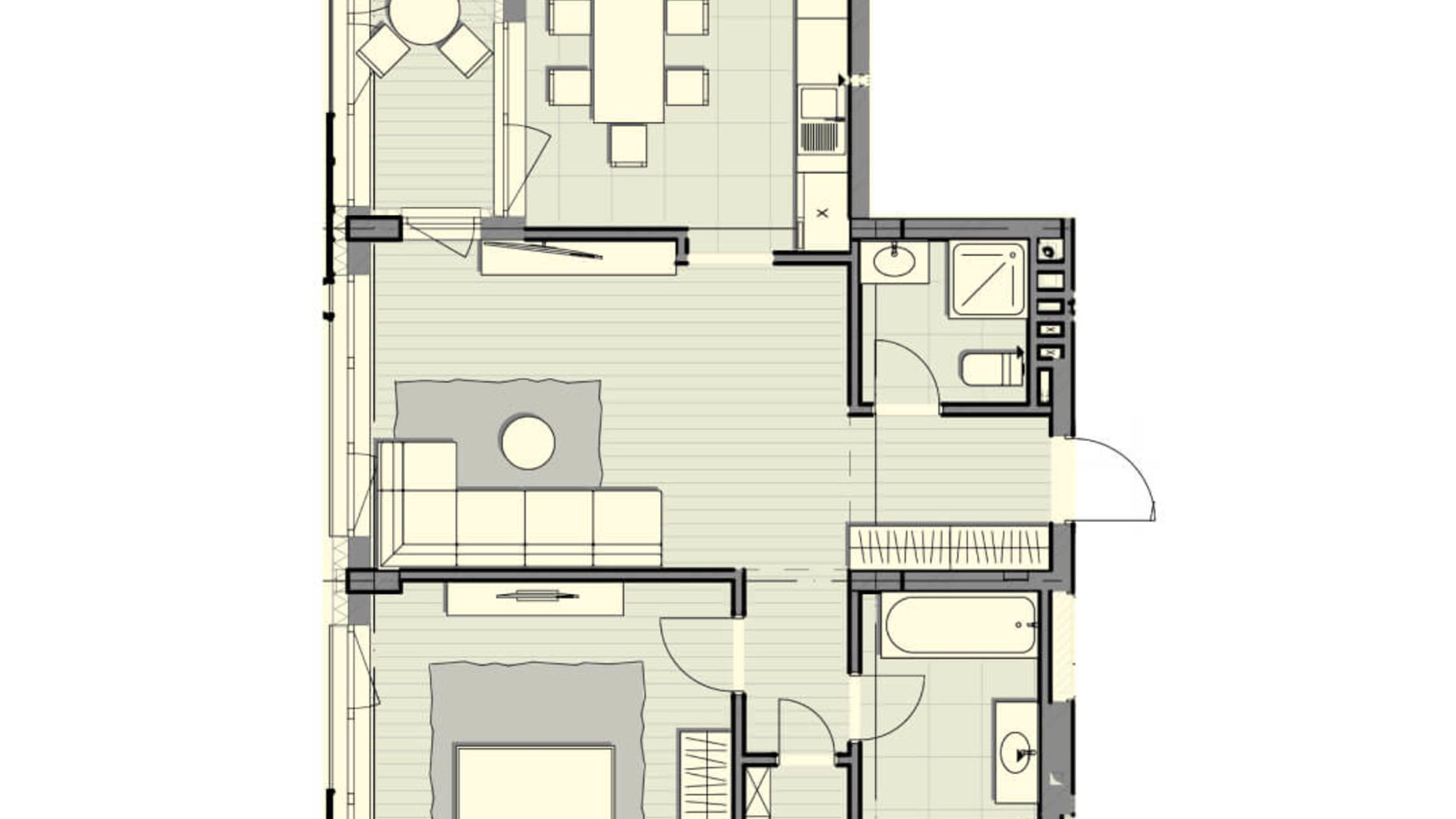 Планировка 2-комнатной квартиры в ЖК Luxberry lakes & forest 76.8 м², фото 234540