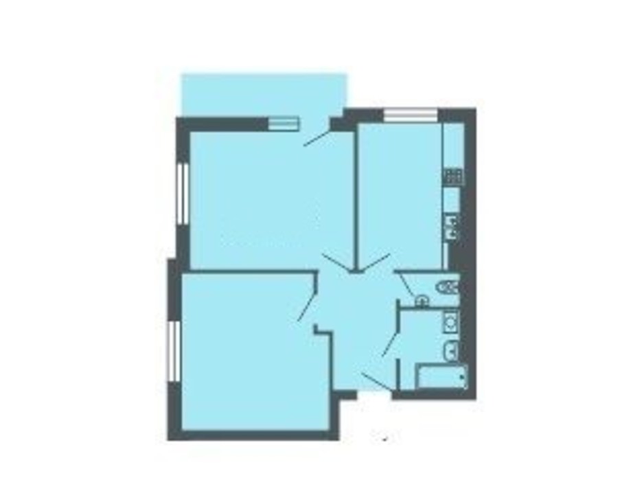 Планировка 2-комнатной квартиры в ЖК Версаль 63.8 м², фото 234932 Планировка 2-комнатной квартиры в ЖК Версаль 63.8 м², фото 234932
